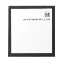 Search for initial notepads Black and white