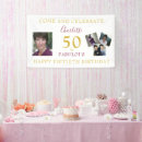 Search for purple 50th birthday party decor Typography