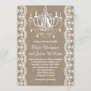 Search for rustic chandelier invitations Burlap