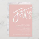 Search for pink white birthday invitations Typography