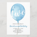 Search for baby boy 2nd birthday invitations Blue