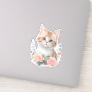 Search for cute kitty cat stickers Floral
