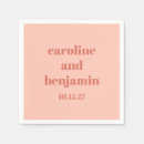 Search for peach wedding napkins Boho