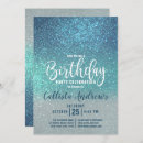 Search for teal blue birthday invitations Modern