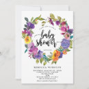 Search for purple and orange baby shower invitations Floral