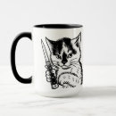 Search for cat with attitude mugs Black and white
