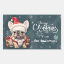 Search for cute french bulldog stickers Merry christmas