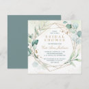 Search for eucalyptus geometric bridal shower invitations Rustic