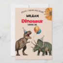 Search for triceratops birthday invitations Yellow