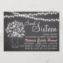 Search for mason jar sweet 16 invitations Sixteen