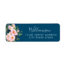 Search for floral navy blue return address labels Watercolor