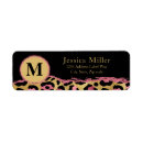 Search for leopard print return address labels Black