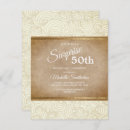 Search for ivory and gold 50th birthday invitations For her