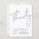 Search for silver 30th birthday invitations Modern