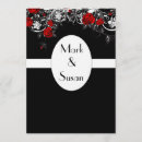 Search for black white red wedding invitations Goth