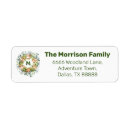 Search for rustic wreath return address labels Woodland