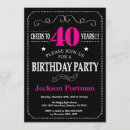 Search for black hot pink invitations Black and white