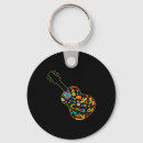 Search for skull guitar key rings Mexican holiday