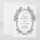 Search for vintage frame birthday invitations Classic