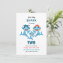 Search for baby shark party invitations Blue
