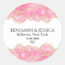 Search for modern gold wedding stickers White and gold