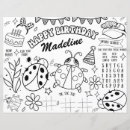Search for kids placemats Colouring