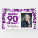 Search for purple and silver banners Happy birthday