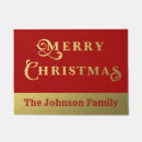 Search for merry christmas doormats Red and gold