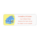 Search for cartoon characters return address labels Kawaii