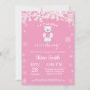 Search for snowflake baby girl shower invitations Polar bear