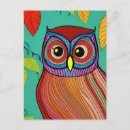 Search for abstract owl postcards Colourful