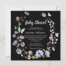 Search for purple and black baby shower invitations Floral
