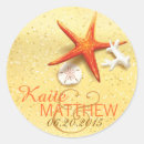 Search for starfish wedding stickers Sand
