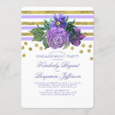 Search for gold purple engagement party invitations Watercolor
