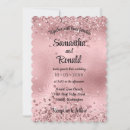 Search for pink glitter wedding invitations Glam
