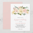 Search for pink and gold engagement party invitations Floral