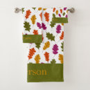 Search for green leaves bath towels Yellow