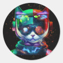 Search for cats in space stickers Cosmos