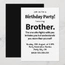 Search for brother invitations Party