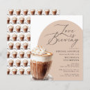 Search for love is brewing shower invitations Modern