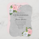 Search for pink and silver quinceanera invitations Floral