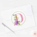 Search for bright pink monogram stickers Simple