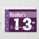 Search for purple 13th invitations Teenager