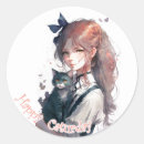 Search for anime girls stickers Cat