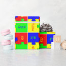 Search for autism awareness wrapping paper Red