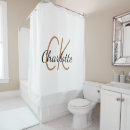 Search for monogram monogrammed initial letter name shower curtains Elegant