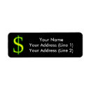 Search for money return address labels Dollar