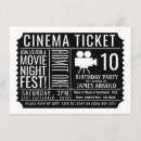 Search for movie ticket birthday invitations Cinema