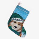 Search for pembroke welsh corgi christmas stockings Santa