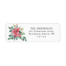 Search for poinsettias return address labels Classic